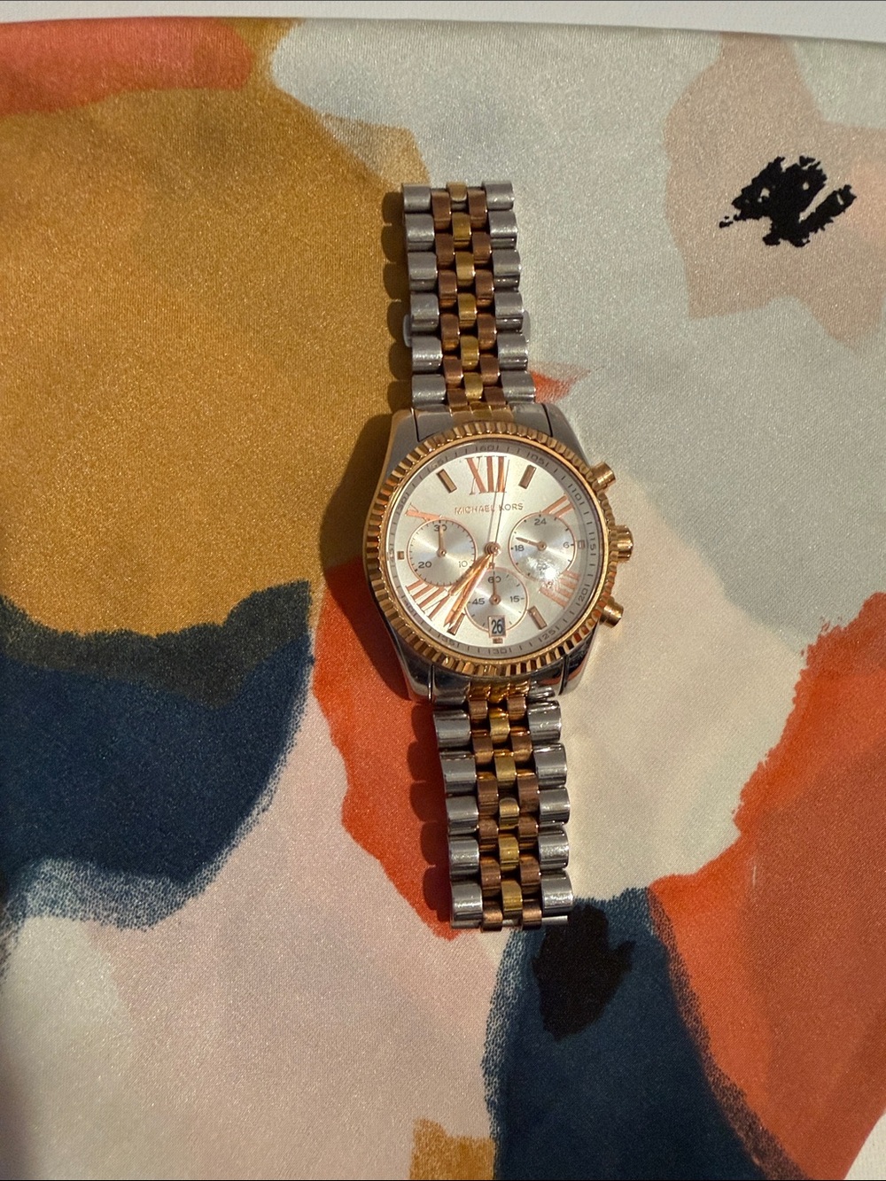 Mixed Metal Women's Watch - Rose, Gold & Silver